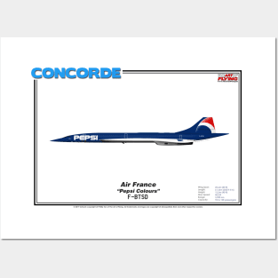 Concorde - Air France "Pepsi Colours" (Art Print) Posters and Art